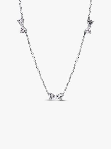 Collana con Fiocchi Luminosi Argento Sterling 925 - COLLANA