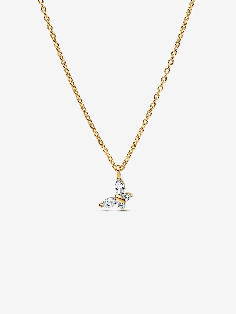 Collana con pendente Farfalla Placcatura in Oro 14k - COLLANA