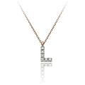 Collana con pendente lettera in oro e diamanti LETTERA L