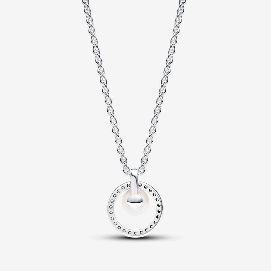 Collana con Perla d’Acqua Dolce Coltivata e Pavè