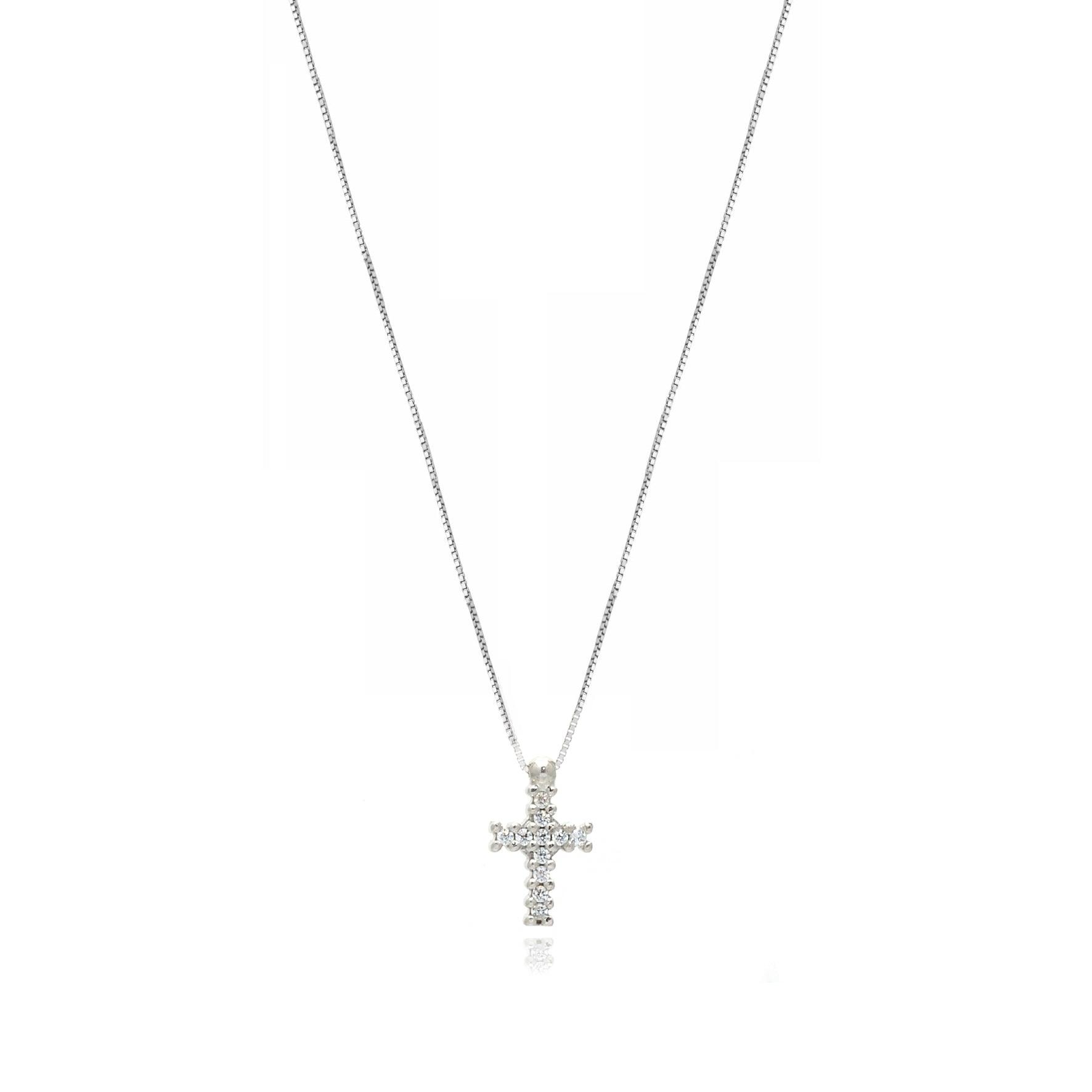 Collana Croce e Zirconi