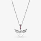 Collana Cuori Rosa con Ali