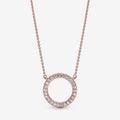 Collana Donna Pandora Cerchio Scintillante Oro Rosa