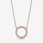 Collana Donna Pandora Cerchio Scintillante Oro Rosa