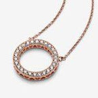 Collana Donna Pandora Cerchio Scintillante Oro Rosa