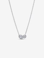 Collana Doppia Pietra Luminosa Argento Sterling 925 - COLLANA