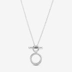 Collana Doppio Cerchio con Barretta a T