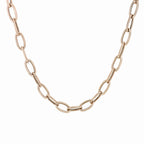 Collana Essentia in Argento Maglia Ovale Rigata - 40 cm - COLLANE