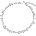 Collana Gema Taglio misto, Bianca, Placcato rodio