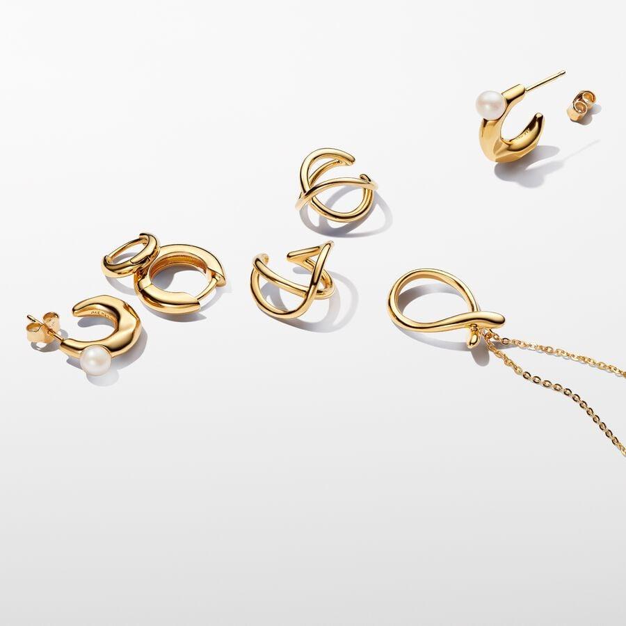 Collana Goccia Linea Sinuosa