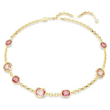 Collana Imber Taglio ottagonale, Rosa, Placcato color oro