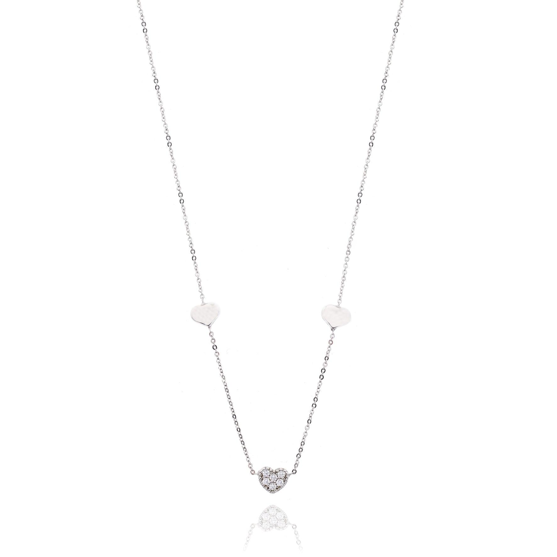 Collana in Oro Bianco Simbolo Cuore