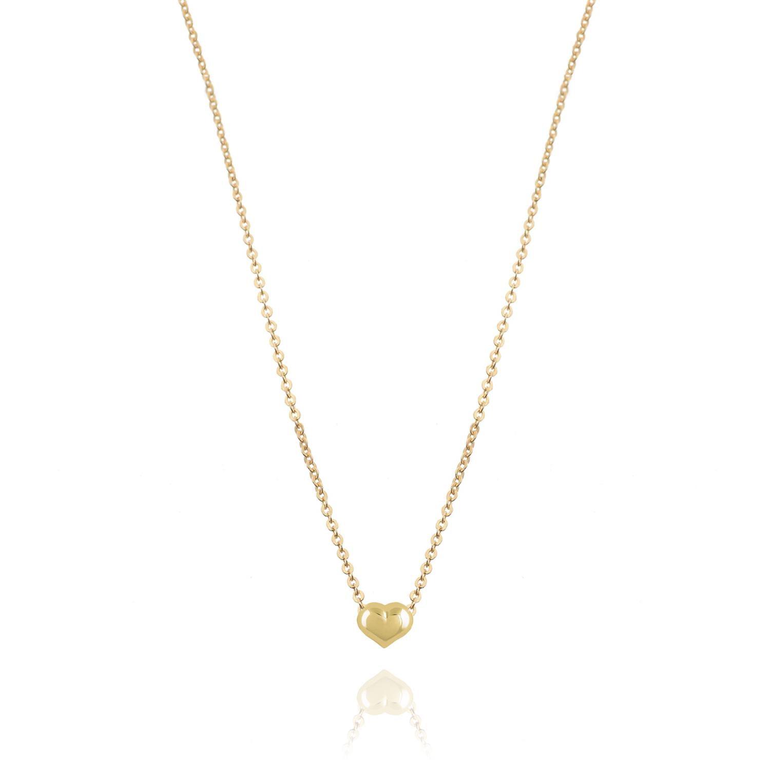 Collana in Oro Giallo Simbolo Cuore Bombato