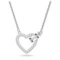 Collana Lovely Cuore, Bianco, Placcato rodio
