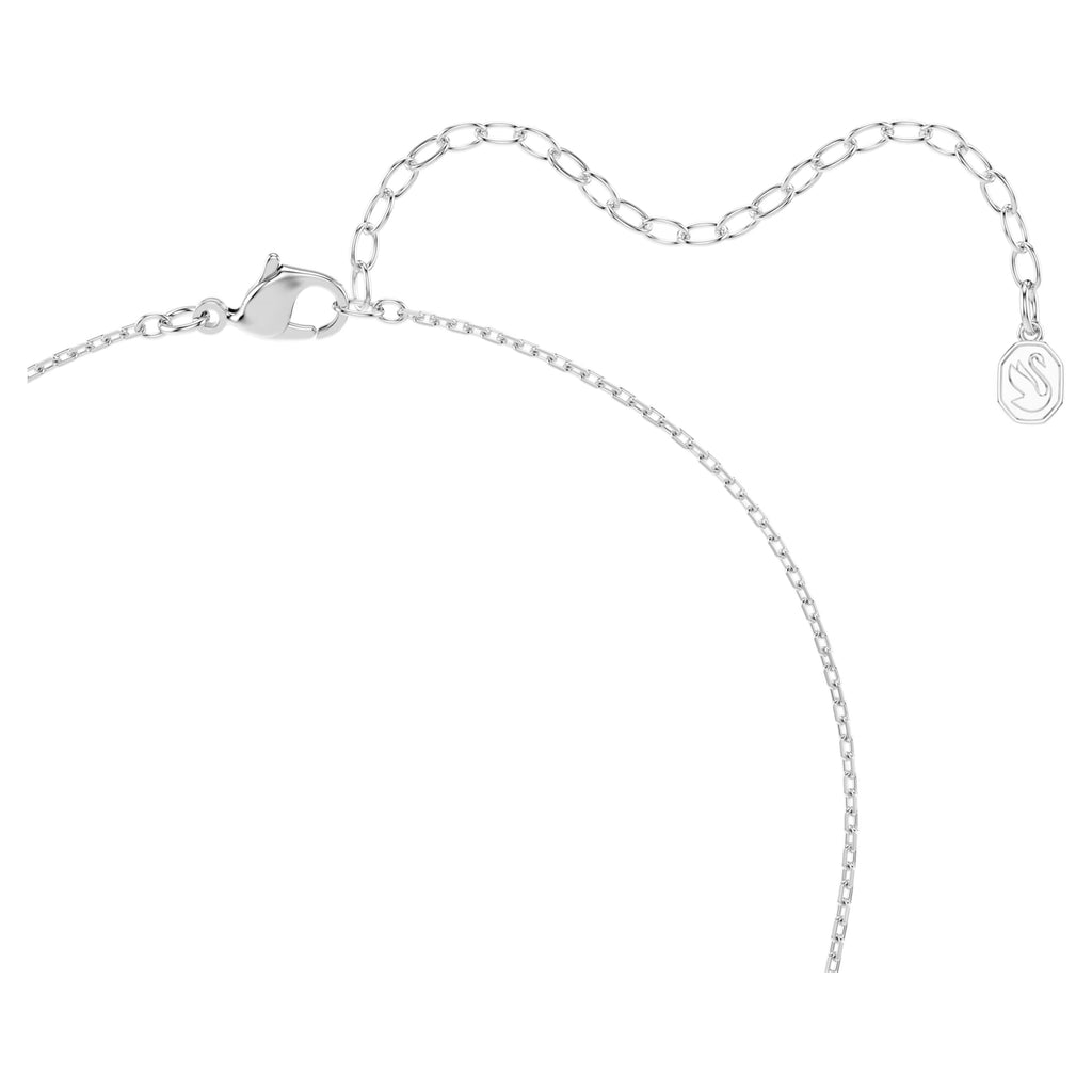 Collana Matrix Taglio Round, Bianca, Placcato rodio