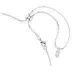 Collana Matrix Taglio Round, Bianca, Placcato rodio