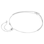 Collana Matrix Taglio Round, Bianca, Placcato rodio