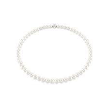 Collana Matrix Crystal Pearl Bianca Placcato rodio - COLLANA