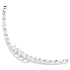 Collana Mesmera Taglio Marquise, Bianca, Placcato rodio