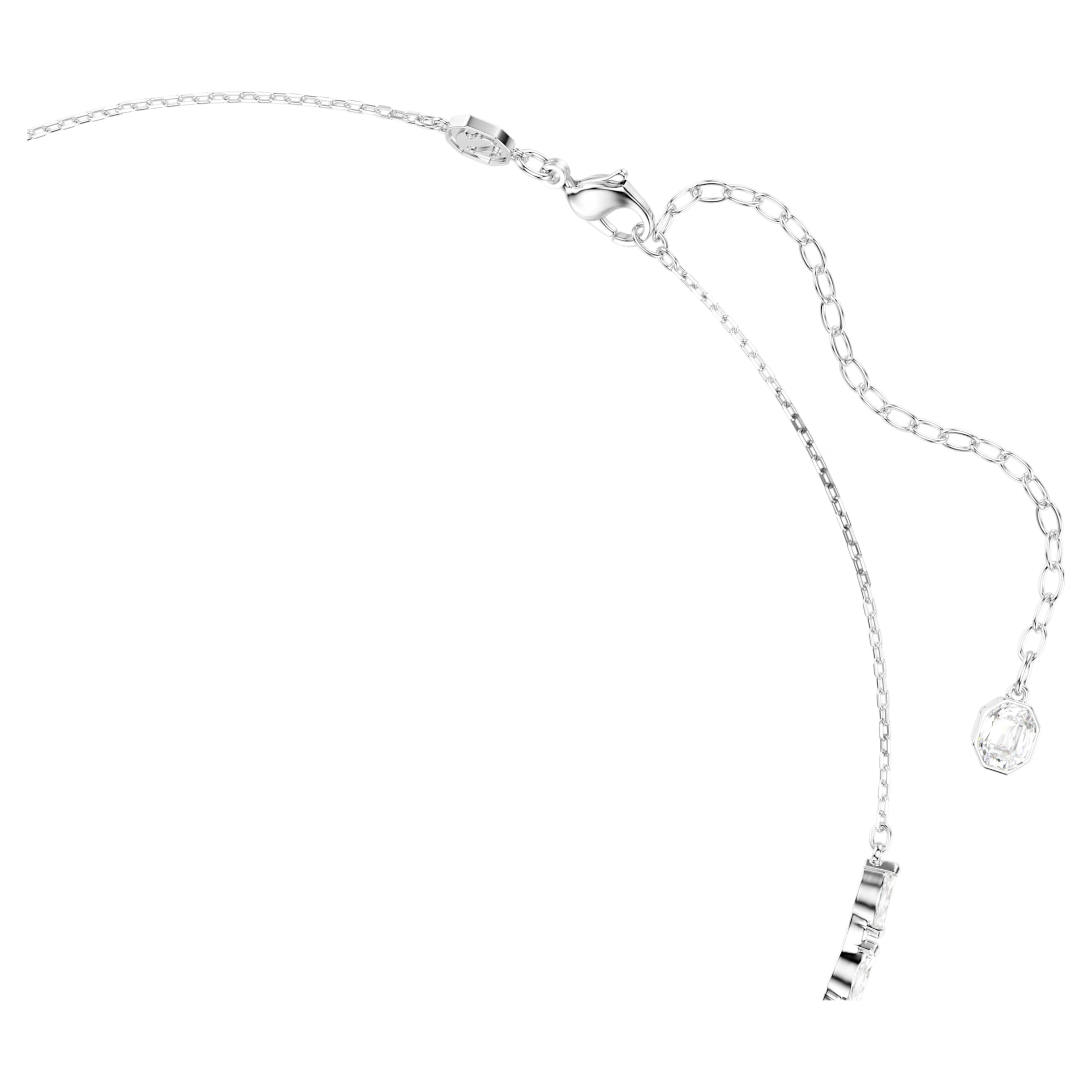 Collana Mesmera Taglio Marquise, Bianca, Placcato rodio