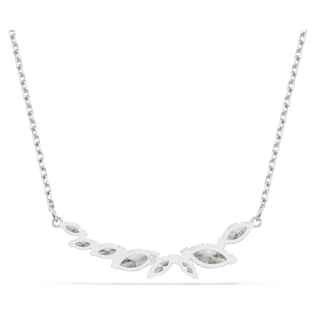 Collana Mesmera Taglio Marquise, Bianca, Placcato rodio