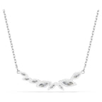 Collana Mesmera Taglio Marquise, Bianca, Placcato rodio