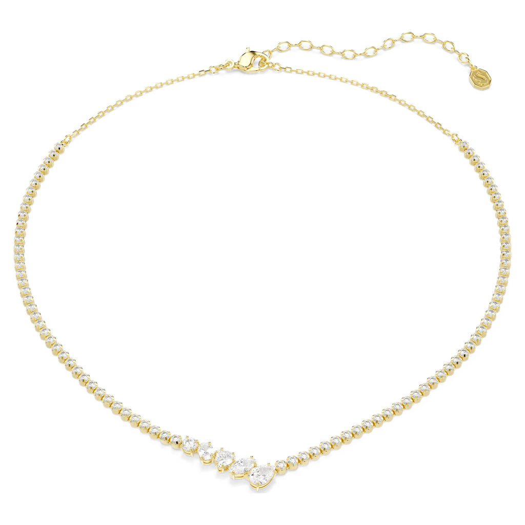 Collana Mesmera Taglio misto, Bianca, Finitura oro 18K