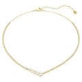 Collana Mesmera Taglio misto, Bianca, Finitura oro 18K