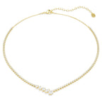 Collana Mesmera Taglio misto, Bianca, Finitura oro 18K