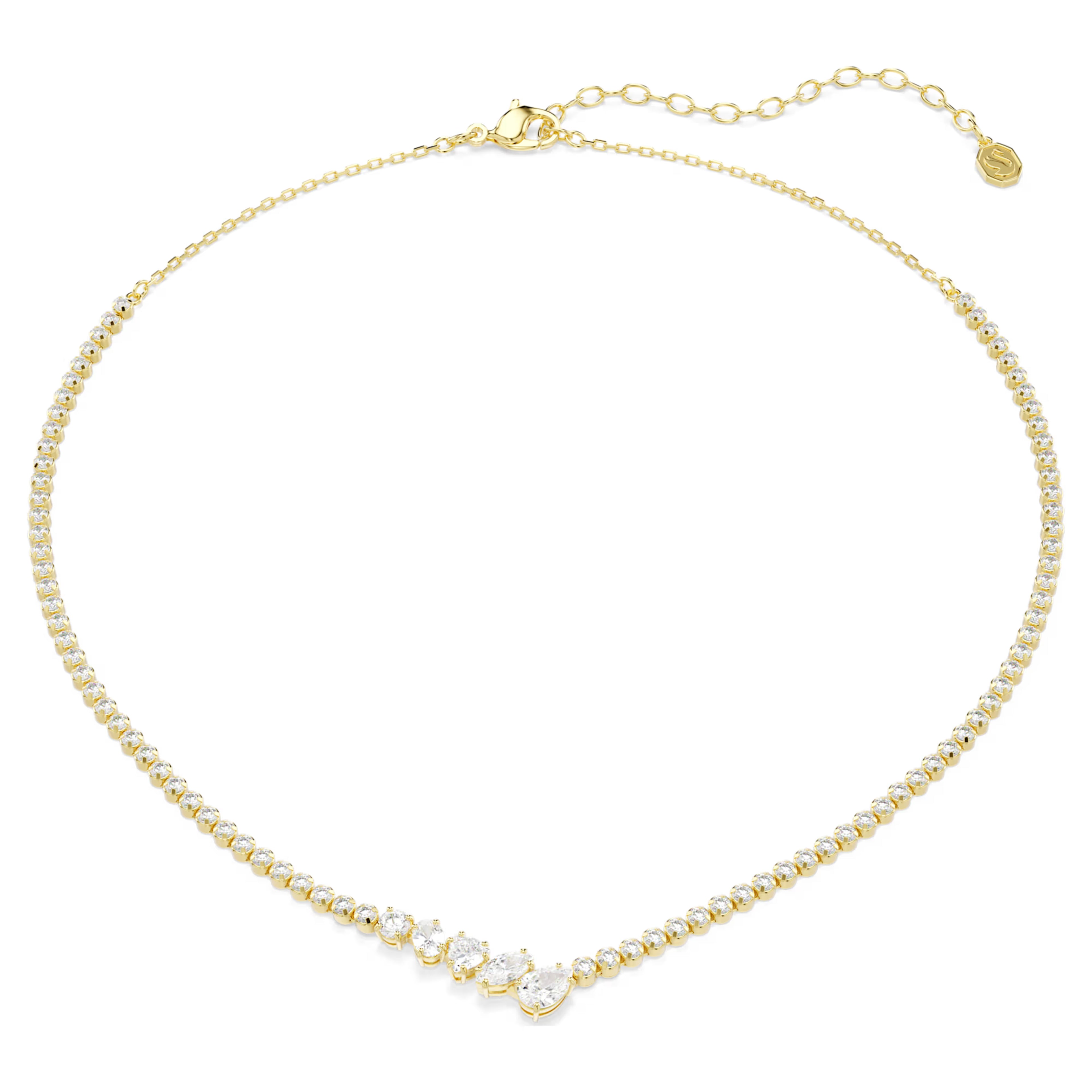 Collana Mesmera Taglio misto, Bianca, Finitura oro 18K