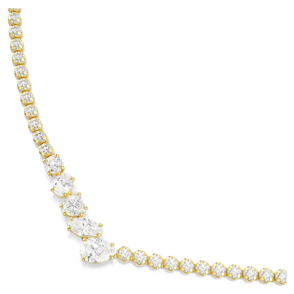 Collana Mesmera Taglio misto, Bianca, Finitura oro 18K