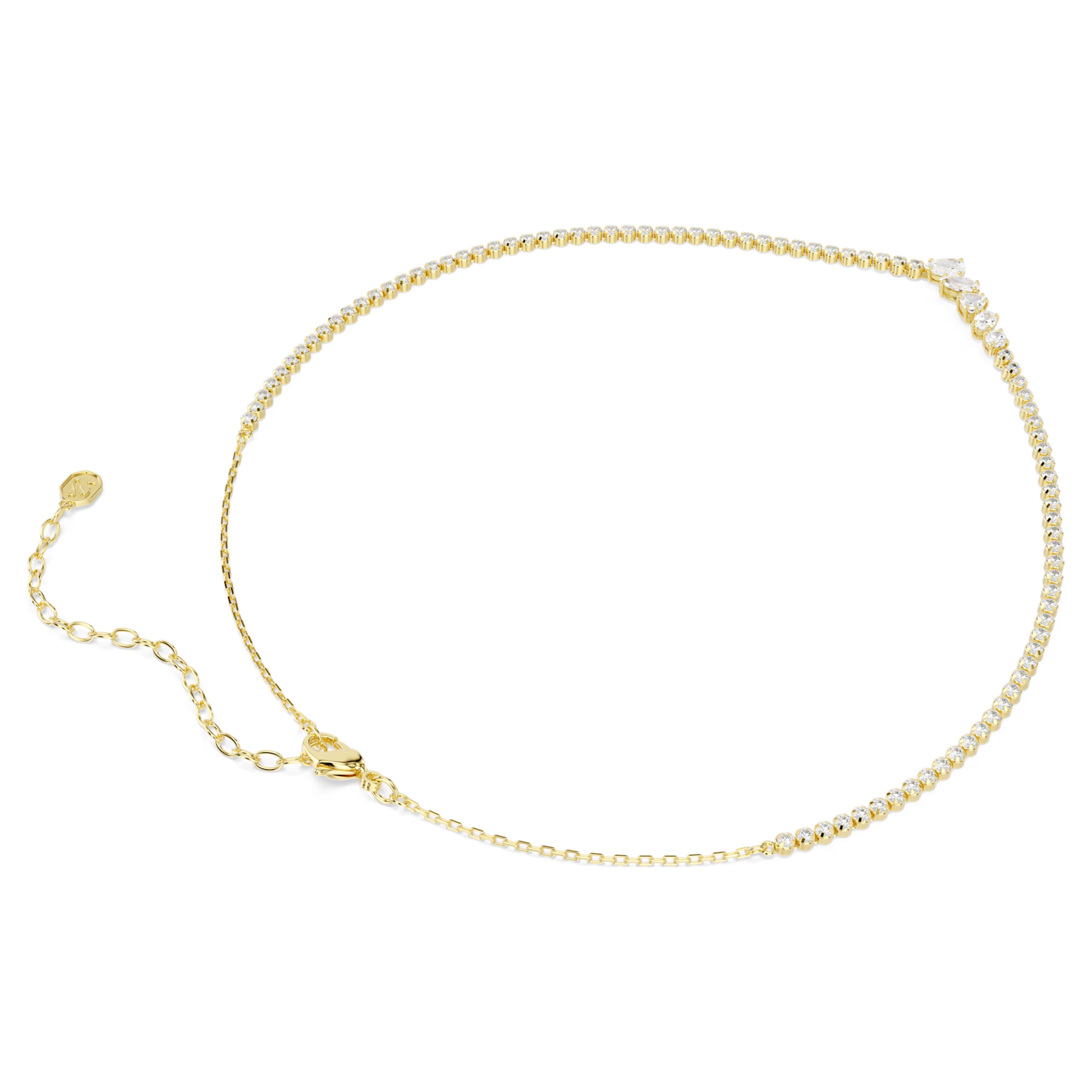Collana Mesmera Taglio misto, Bianca, Finitura oro 18K