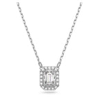 Collana Millenia Swarovski Zirconia taglio Square, Bianco,