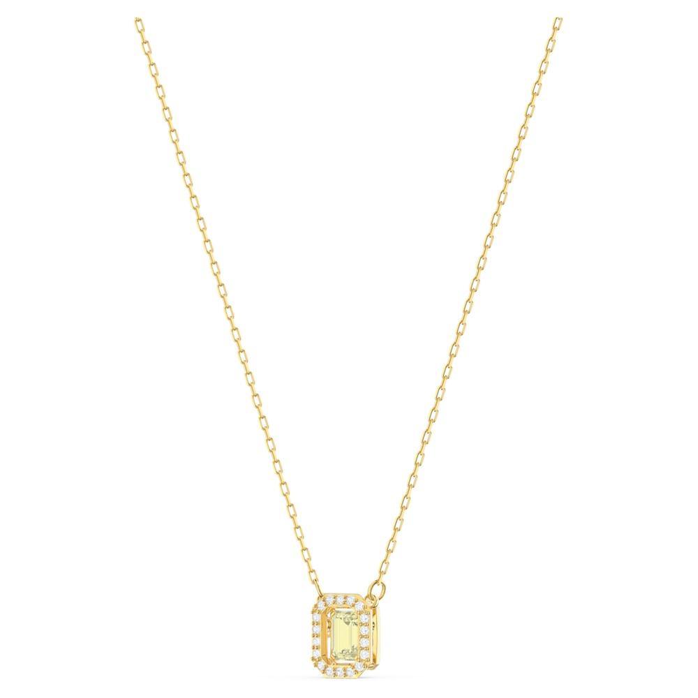 Collana Millenia Swarovski Zirconia taglio Square, Giallo, Placcat...