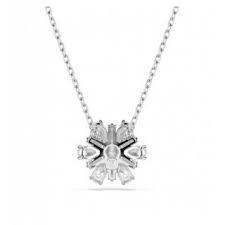 Collana pendente Swarovski Idyllia fiocco di neve placcata rodio 5691484
