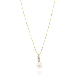 Collana Perla e Zirconi