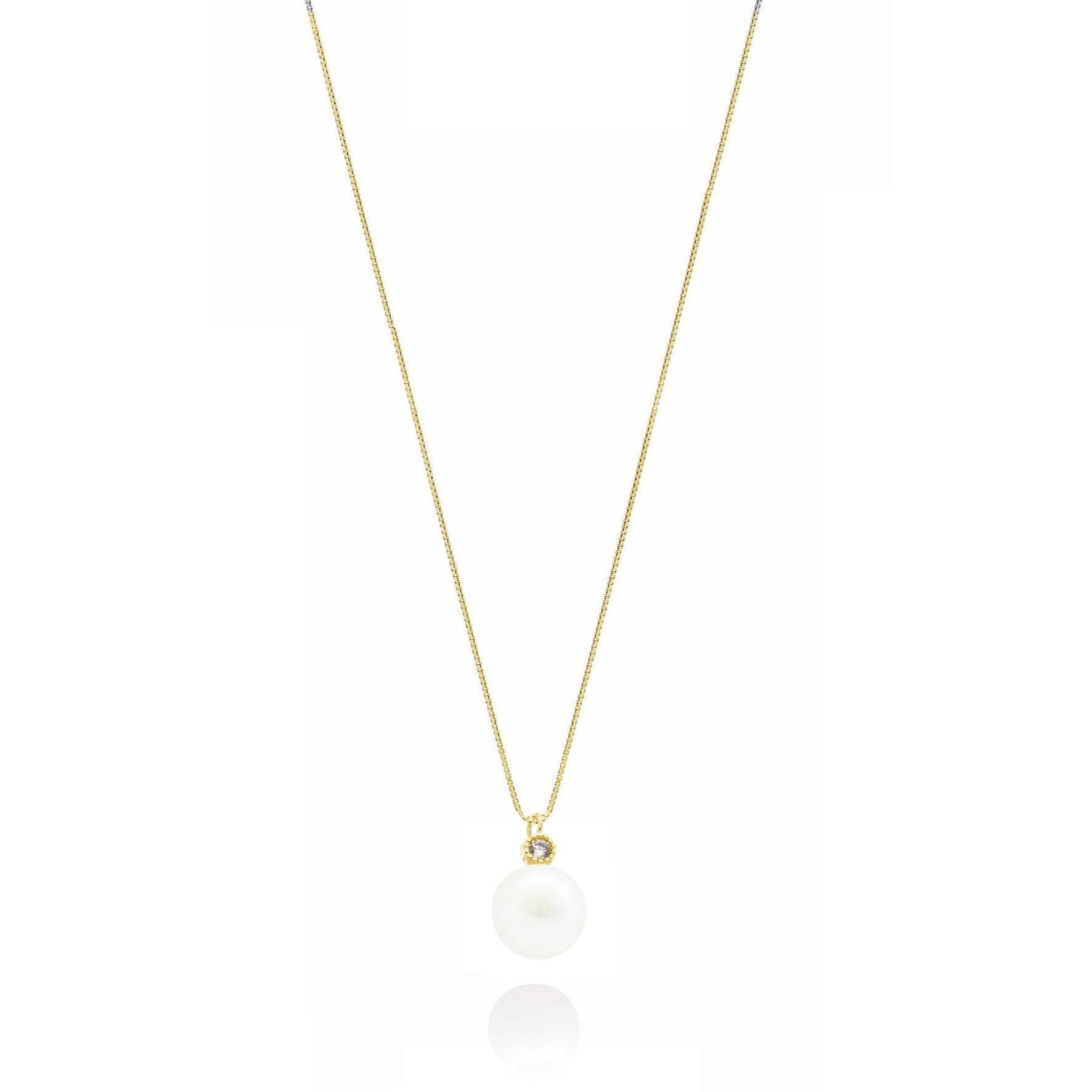 Collana Perla e Zirconi