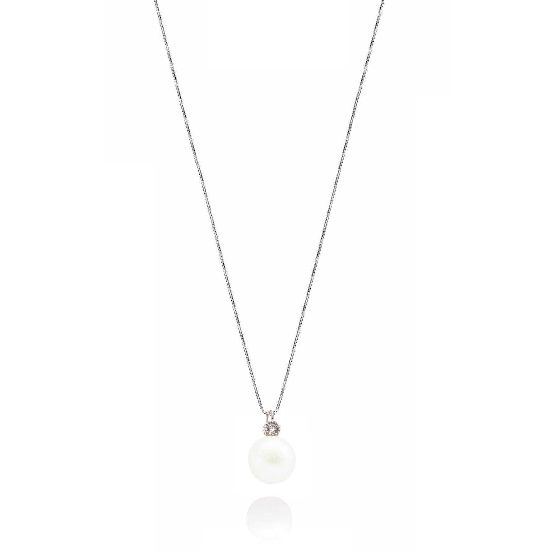 Collana Perla e Zirconi