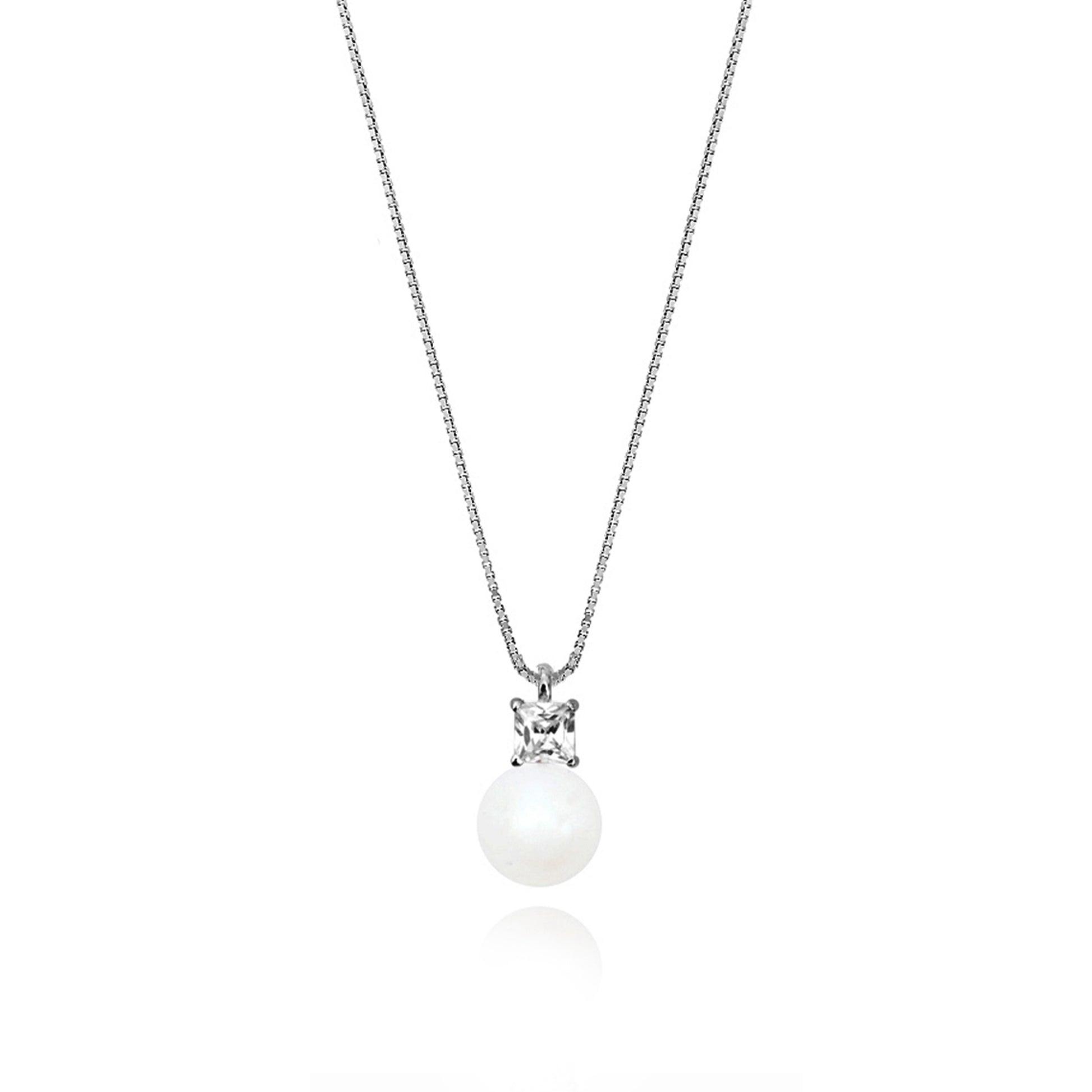 Collana Perla e Zirconi