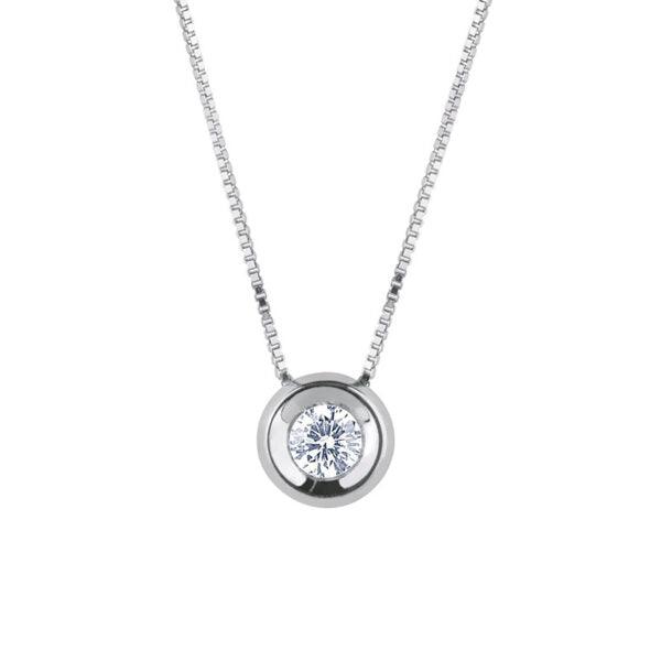 Collana Punto Luce a Cipollina con Diamante 0.04ct