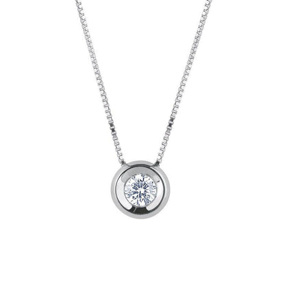 Collana Punto Luce a Cipollina con Diamante 0.06 ct.