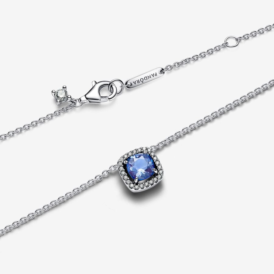 Collana Punto Luce Quadrato Blu - COLLANE