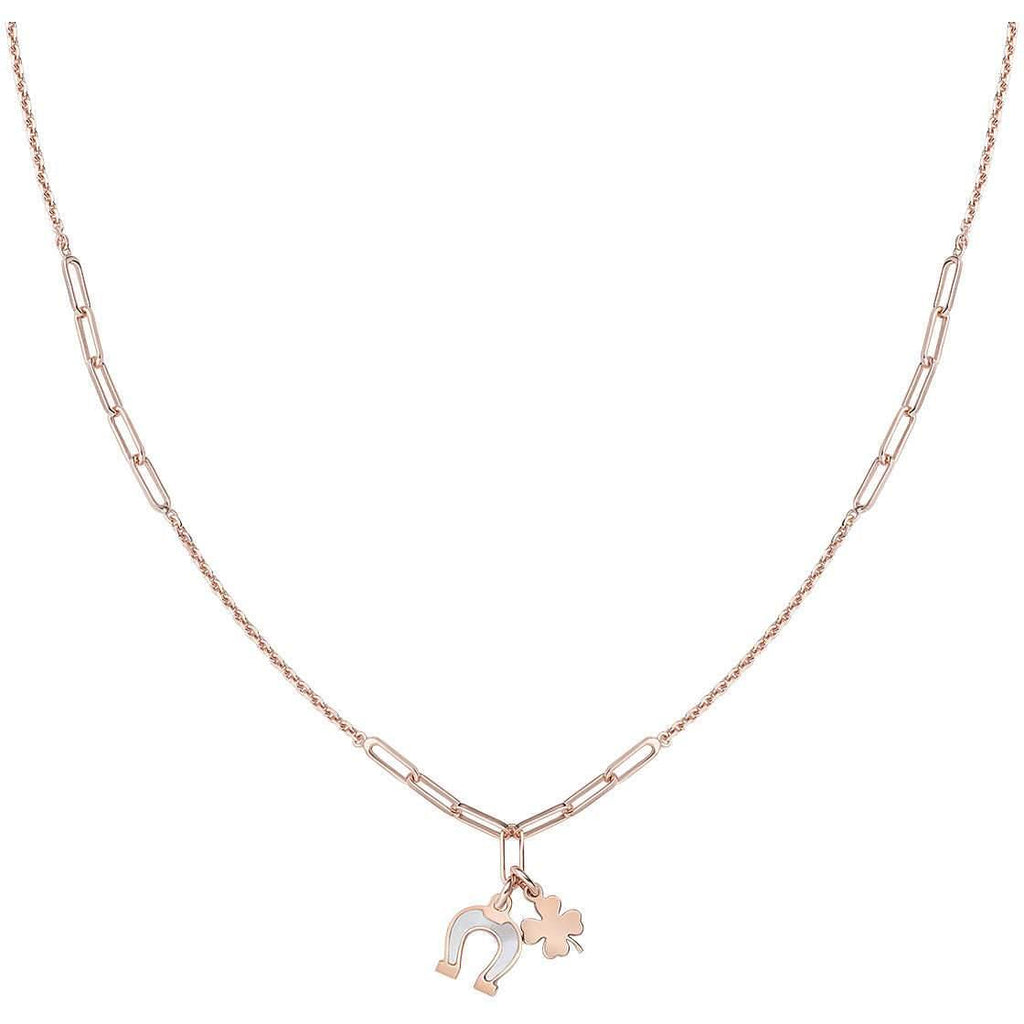 Collana Quadrifoglio e Ferro di Cavallo RosèDescrizione prodotto