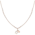 Collana Quadrifoglio e Ferro di Cavallo RosèDescrizione prodotto