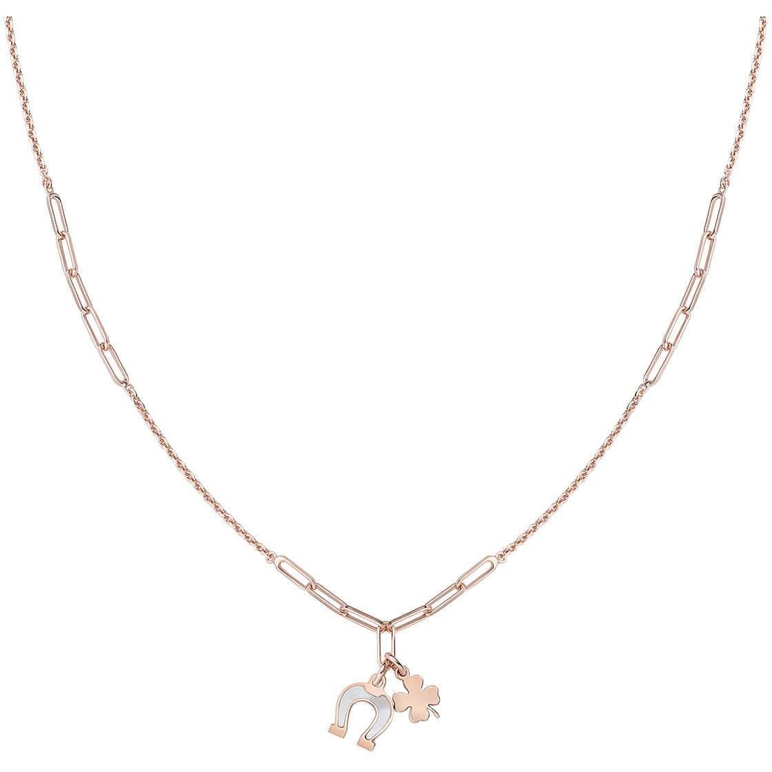 Collana Quadrifoglio e Ferro di Cavallo RosèDescrizione prodotto