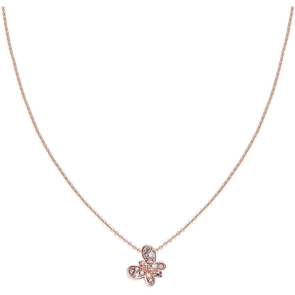Collana Rosè Farfalla Zirconi Brown zirconi Bianchi