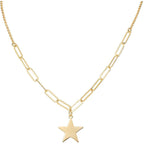 Collana Stella Catena Doppia Dorata