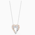 COLLANA SWAROVSKI INFINITY DOUBLE HEART, BIANCO, MIX DI PLACCATURE