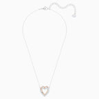 COLLANA SWAROVSKI INFINITY DOUBLE HEART, BIANCO, MIX DI PLACCATURE