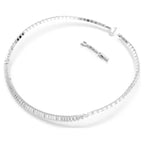 Collana Swarovski Matrix: Taglio Baguette Zirconia Bianca Placcatura Rodio - COLLANE